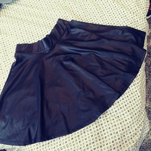 Plus Size PVC Skater Skirt